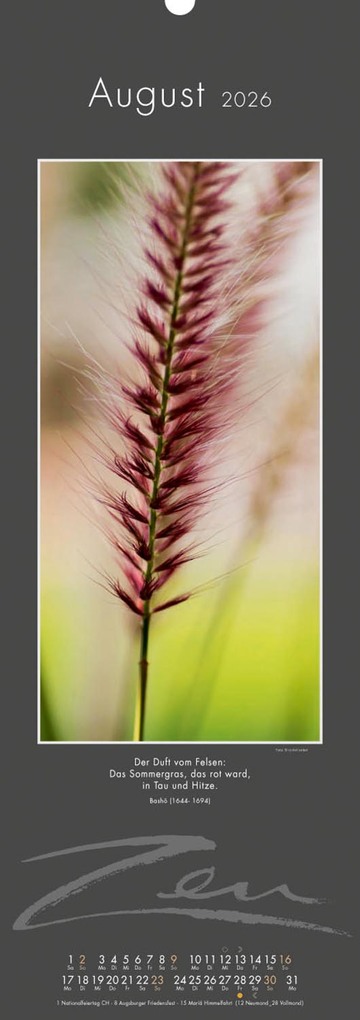 Weitere Ansicht: Zen-Kalender 2026 | Vis Orth