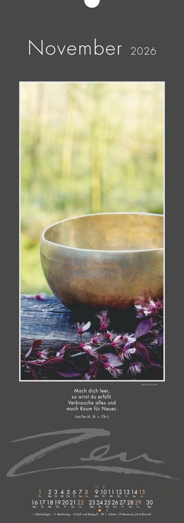 Weitere Ansicht: Zen-Kalender 2026 | Vis Orth