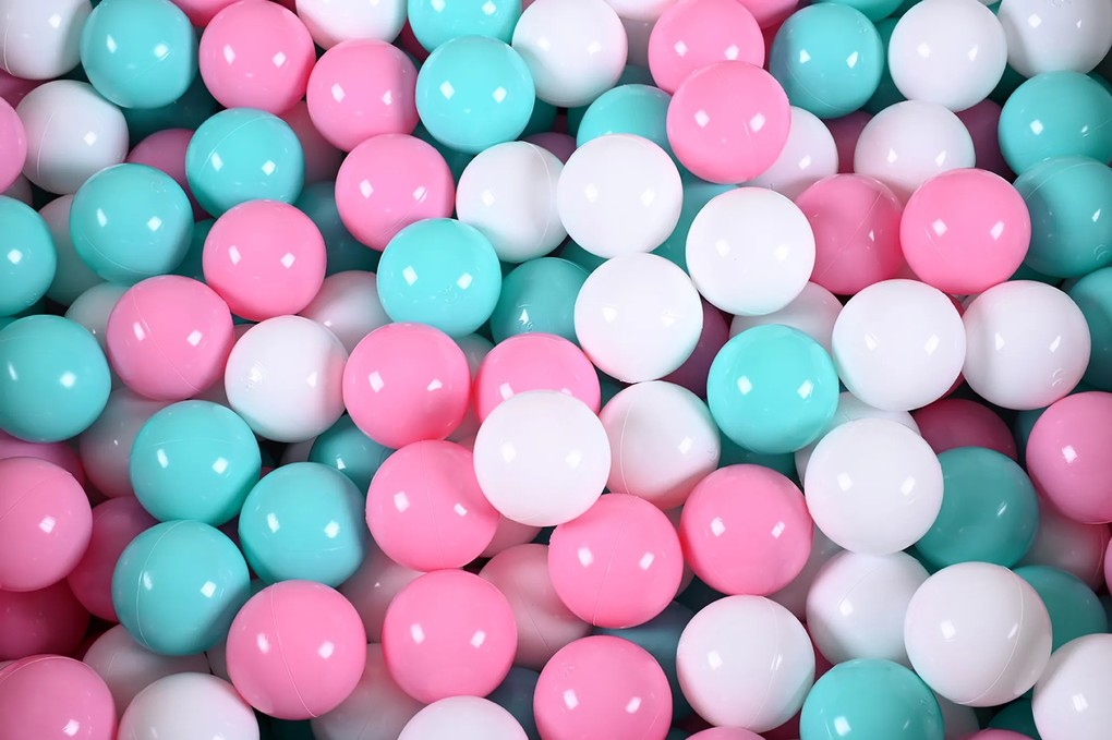 Weitere Ansicht: Knorrtoys 68159 - Bällebad Soft Grey White Stars mit 300 Bälle rosa/mint, ca.90x90x30cm