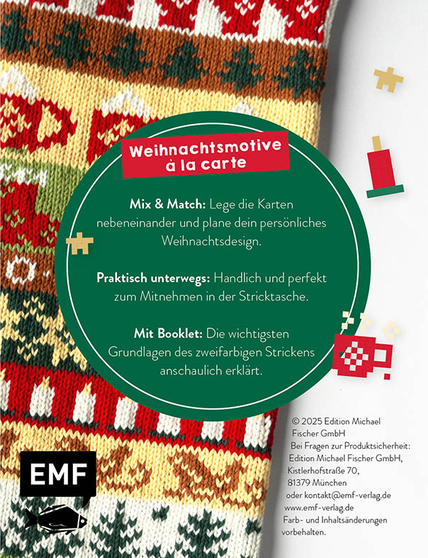 Weitere Ansicht: 55 x stricken - Weihnachts-Motive: Deine Strickmustersammlung als Kartenset | Marisa Nöldeke