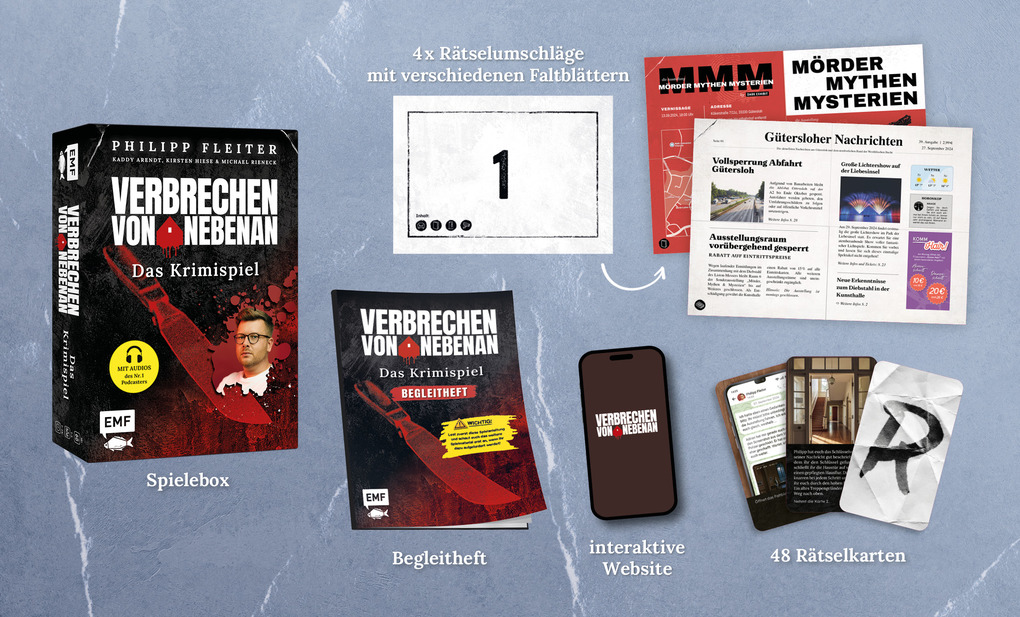 Weitere Ansicht: Verbrechen von nebenan: Das Krimispiel zum Nr. 1-Podcast | Katharina Arendt, Philipp Fleiter, Kirsten Hiese, Michael Rieneck, White Castle e.U.