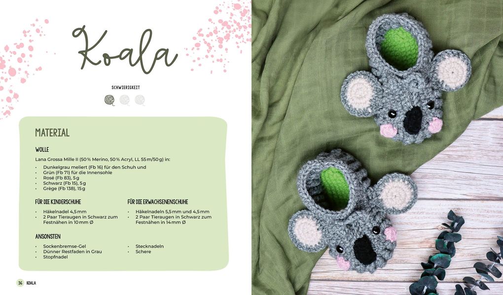Weitere Ansicht: Tierisch gemütlich - Amigurumi-Hausschuhe häkeln für Klein und Groß