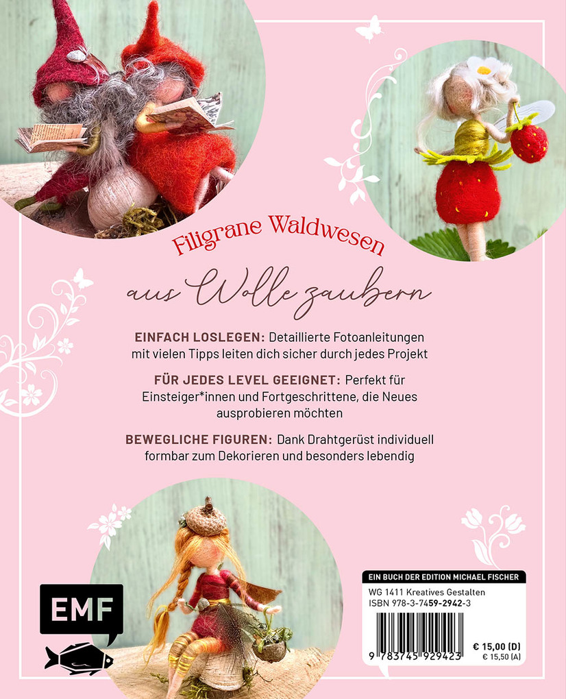 Weitere Ansicht: Zauberhaft gefilzt: Wichtel, Elfen & Co. ganz einfach aus Märchenwolle filzen | Lydia Schade-Fox