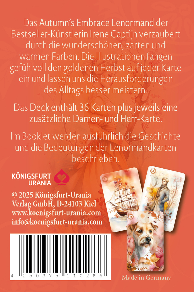 Weitere Ansicht: Autumns Embrace Lenormand DE - 38 Lenormand-Karten und Booklet | Irene Captijn