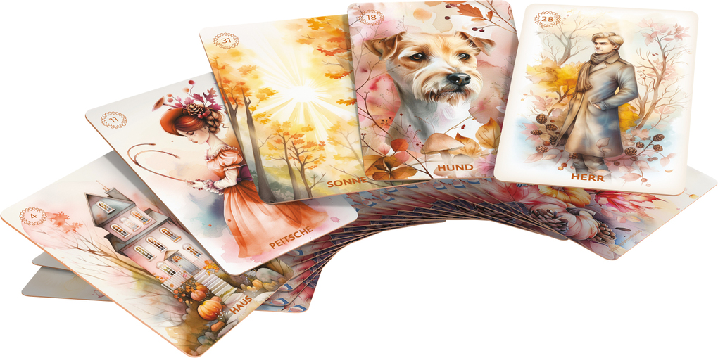 Weitere Ansicht: Autumns Embrace Lenormand DE - 38 Lenormand-Karten und Booklet | Irene Captijn
