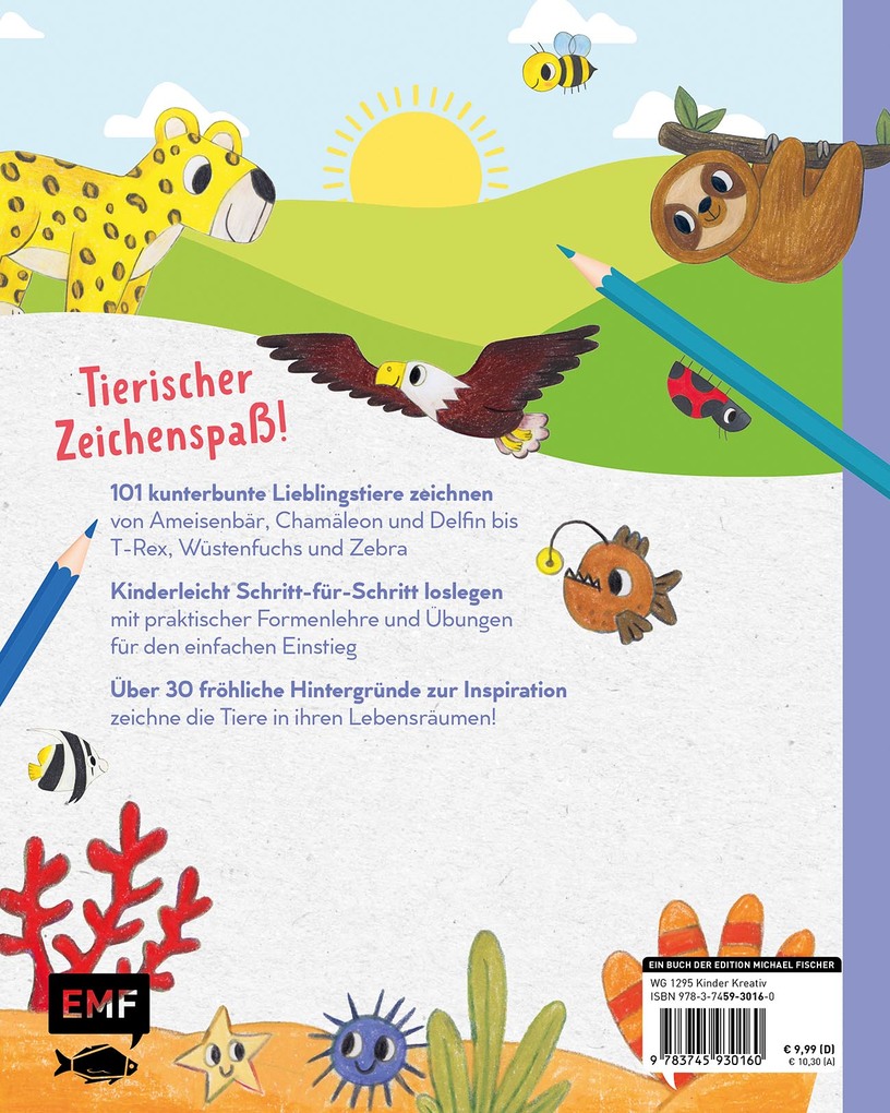 Weitere Ansicht: Tiere zeichnen für Kids - Über 100 kunterbunte Lieblingstiere mit einfachen Formen Schritt-für-Schritt malen lernen | Eunhye Kim