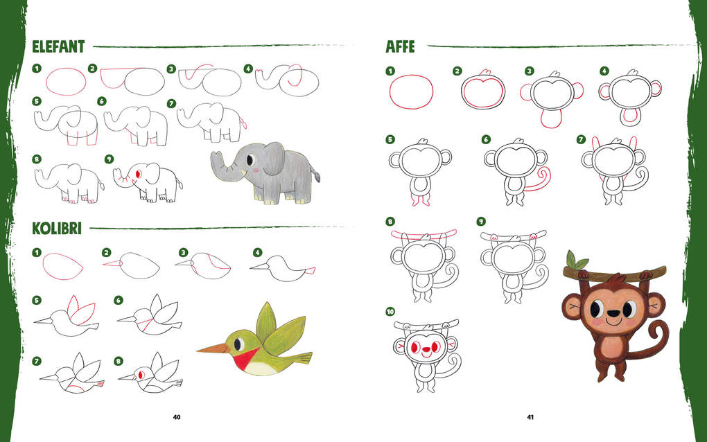 Weitere Ansicht: Tiere zeichnen für Kids - Über 100 kunterbunte Lieblingstiere mit einfachen Formen Schritt-für-Schritt malen lernen | Eunhye Kim
