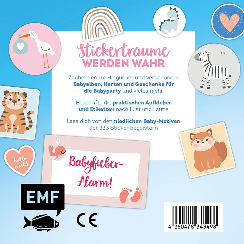 Weitere Ansicht: 333 Sticker - Hallo Baby: Etiketten und Aufkleber mit beschreibbarer Oberfläche