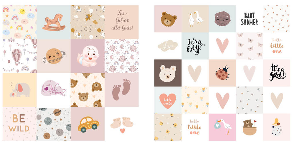 Weitere Ansicht: 333 Sticker - Hallo Baby: Etiketten und Aufkleber mit beschreibbarer Oberfläche