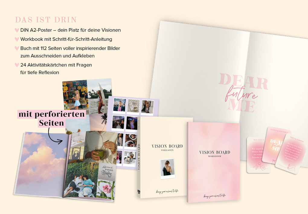 Weitere Ansicht: Vision Board: Dear Future Me - Bring your visions to life | Lea Pietsch