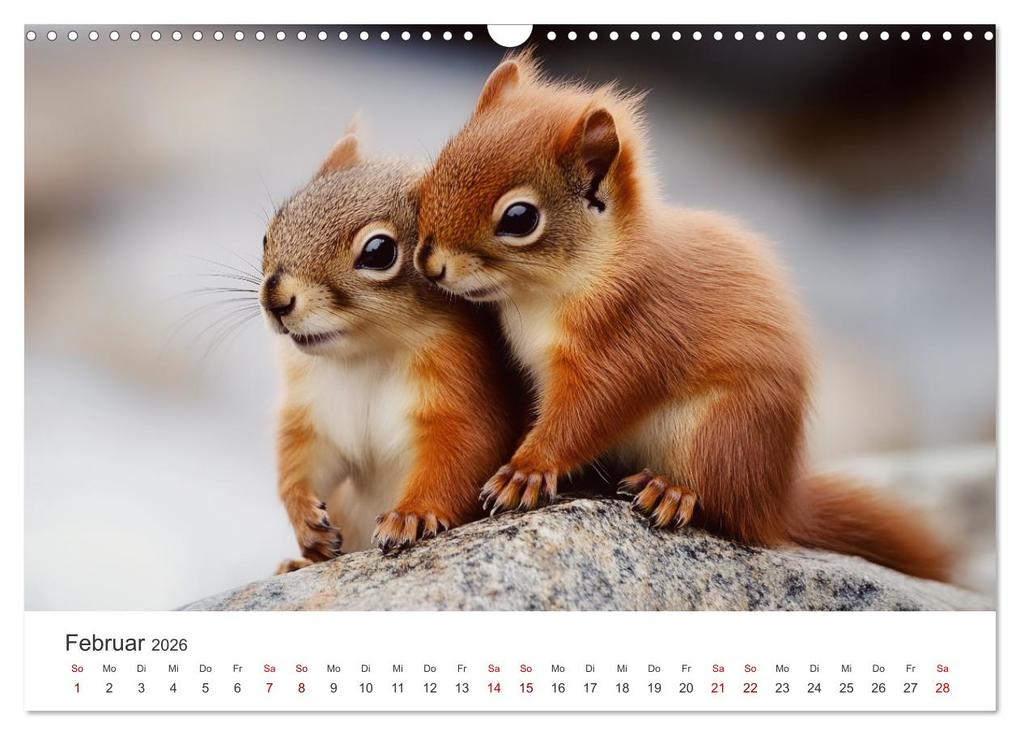 Weitere Ansicht: Das geheime Leben der Eichhörnchen - Ein Jahr zwischen Baumwipfeln und Nussverstecken (Wandkalender 2026 DIN A3 quer), CALVENDO Monatskalender | Simone Wunderlich, Calvendo