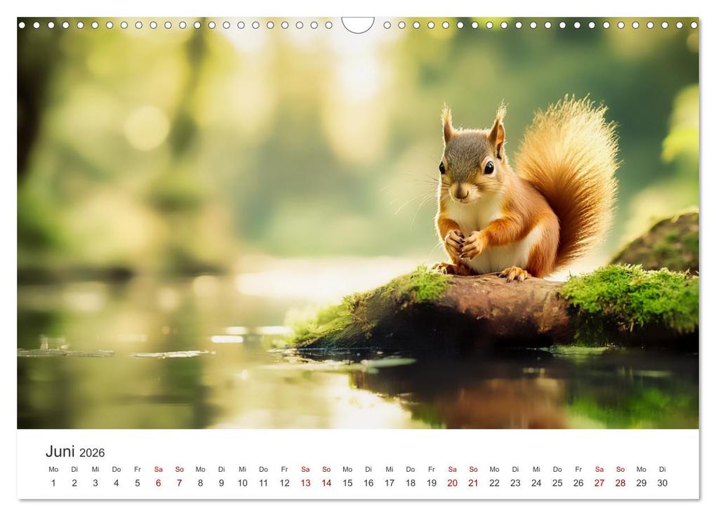 Weitere Ansicht: Das geheime Leben der Eichhörnchen - Ein Jahr zwischen Baumwipfeln und Nussverstecken (Wandkalender 2026 DIN A3 quer), CALVENDO Monatskalender | Simone Wunderlich, Calvendo