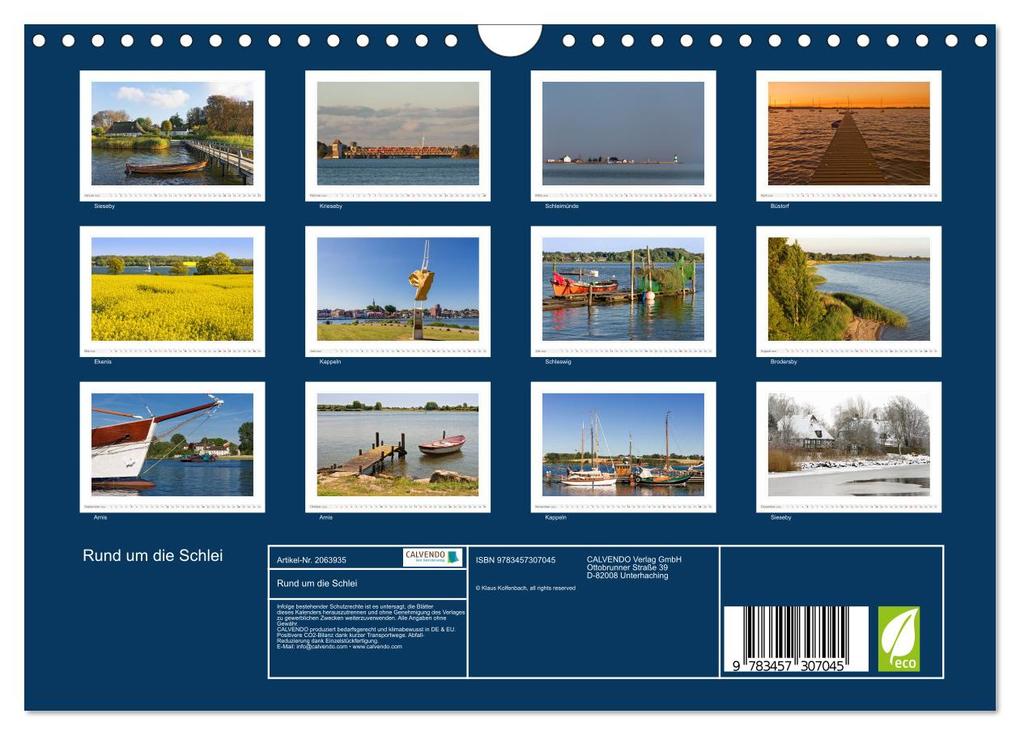 Weitere Ansicht: Rund um die Schlei (Wandkalender 2026 DIN A4 quer), CALVENDO Monatskalender | Klaus Kolfenbach, Calvendo