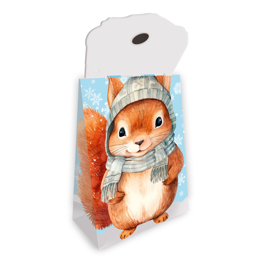 Weitere Ansicht: TRÖTSCH - Geschenktasche mit Verschluss Eichhörnchen Winter