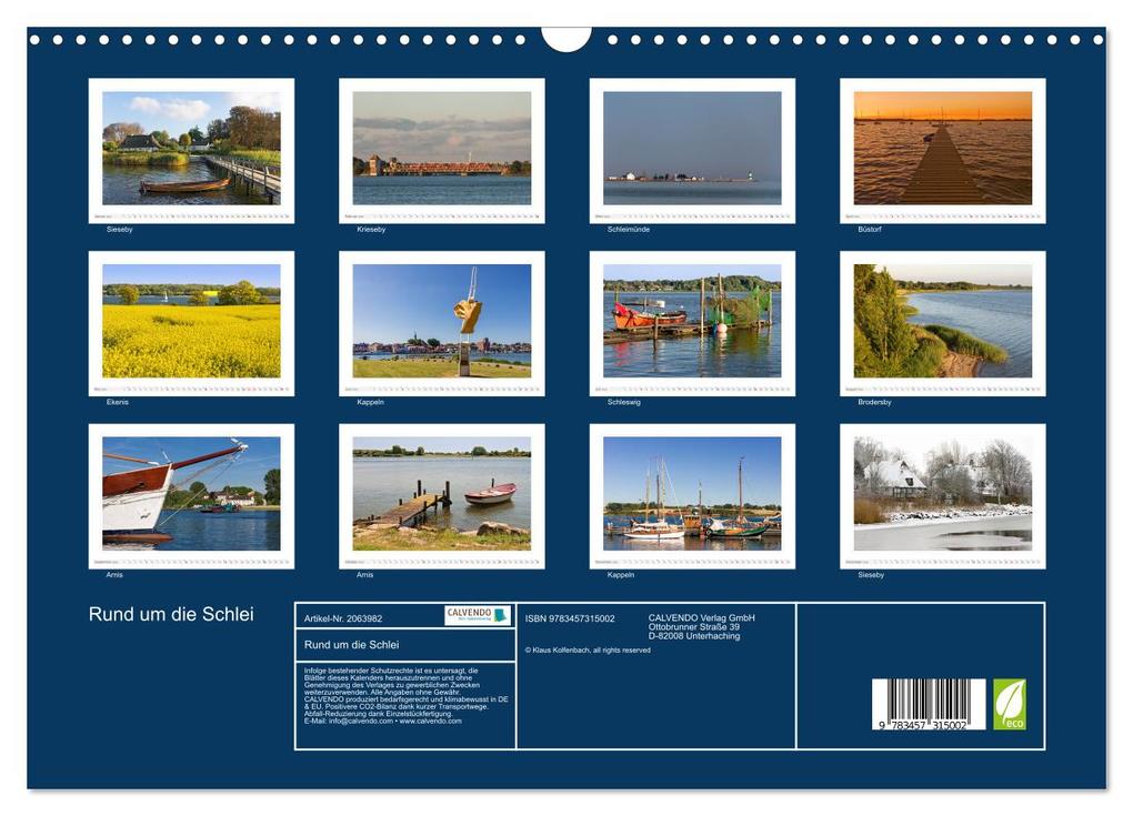 Weitere Ansicht: Rund um die Schlei (Wandkalender 2026 DIN A3 quer), CALVENDO Monatskalender | Klaus Kolfenbach, Calvendo