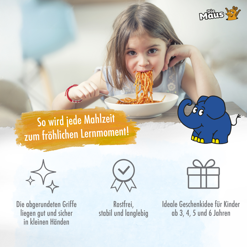 Weitere Ansicht: TRÖTSCH - Die Maus Besteckset aus Edelstahl