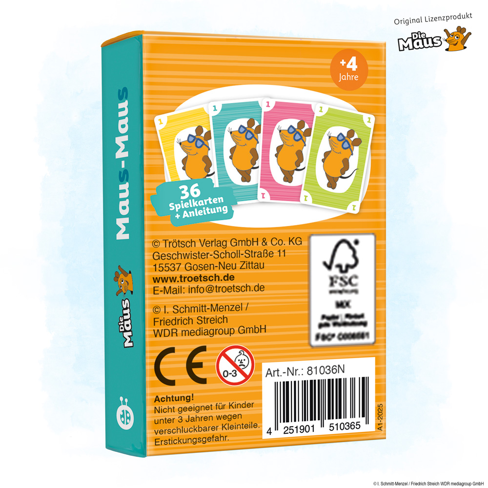 Weitere Ansicht: TRÖTSCH - Die Maus Mau-Mau KartenspielMau(s)-Mau(s) Kleine Kartenfreunde | Ab 4 Jahren | Trötsch Verlag GmbH & Co.KG