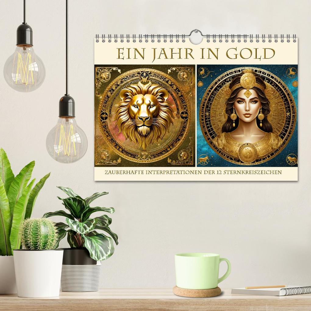 Weitere Ansicht: Ein Jahr in Gold (Wandkalender 2026 DIN A4 quer), CALVENDO Monatskalender | Calvendo, Claudia Kleemann