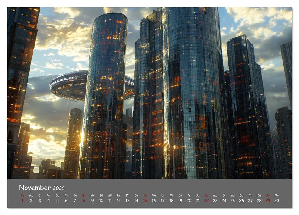 Weitere Ansicht: UFOs und Aliens - Außerirdische Spuren, verborgene Wahrheit oder bloße Fantasie (Wandkalender 2026 DIN A4 quer), CALVENDO Monatskalender | Calvendo, MB Fotografie