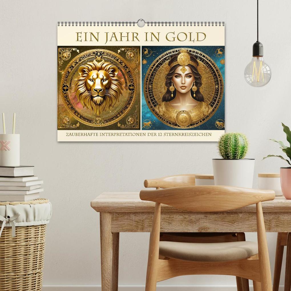 Weitere Ansicht: Ein Jahr in Gold (Wandkalender 2026 DIN A3 quer), CALVENDO Monatskalender | Calvendo, Claudia Kleemann