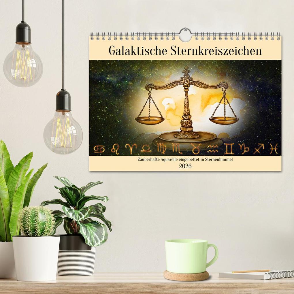 Weitere Ansicht: Galaktische Sternkreiszeichen (Wandkalender 2026 DIN A4 quer), CALVENDO Monatskalender | Calvendo, Claudia Kleemann