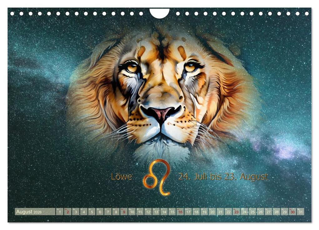 Weitere Ansicht: Galaktische Sternkreiszeichen (Wandkalender 2026 DIN A4 quer), CALVENDO Monatskalender | Calvendo, Claudia Kleemann