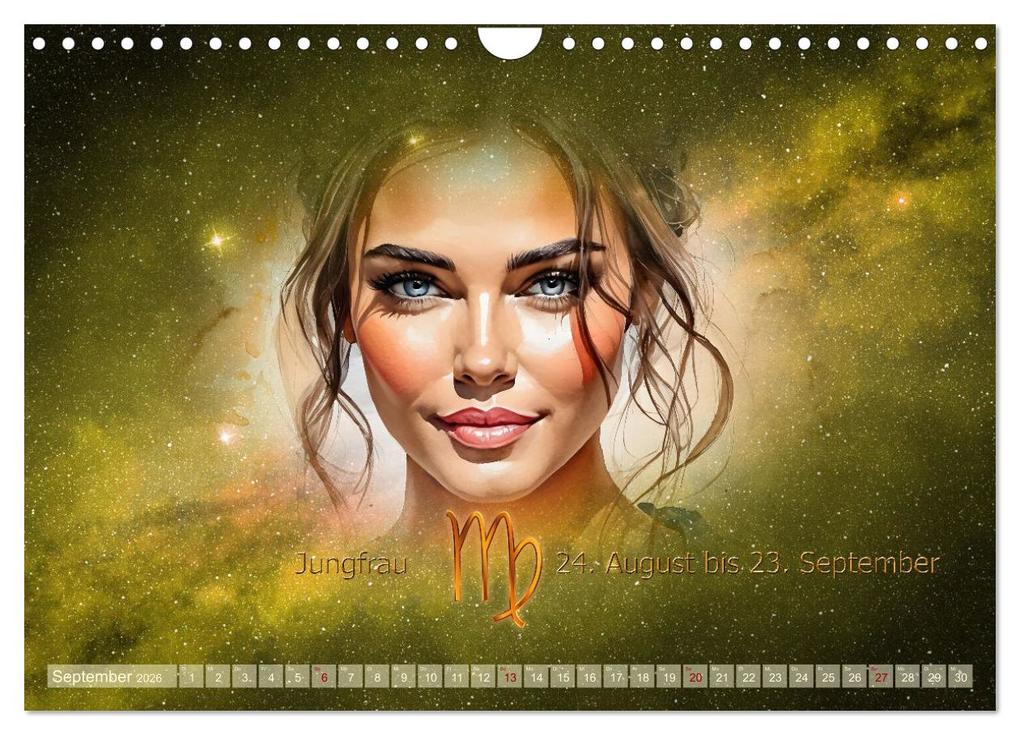 Weitere Ansicht: Galaktische Sternkreiszeichen (Wandkalender 2026 DIN A4 quer), CALVENDO Monatskalender | Calvendo, Claudia Kleemann