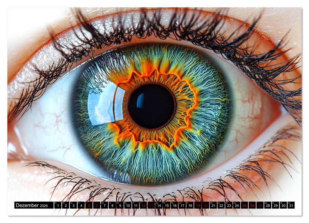 Weitere Ansicht: Iris Kunstkalender - Die faszinierende Welt der magischen Augen (Wandkalender 2026 DIN A2 quer), CALVENDO Monatskalender | Calvendo, MB - Fotografie