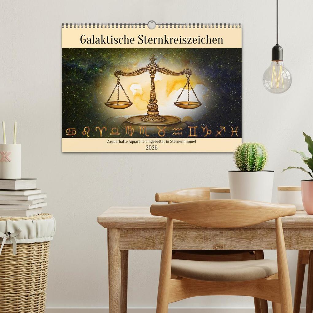 Weitere Ansicht: Galaktische Sternkreiszeichen (Wandkalender 2026 DIN A3 quer), CALVENDO Monatskalender | Calvendo, Claudia Kleemann