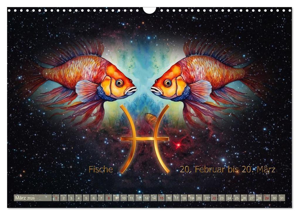 Weitere Ansicht: Galaktische Sternkreiszeichen (Wandkalender 2026 DIN A3 quer), CALVENDO Monatskalender | Calvendo, Claudia Kleemann