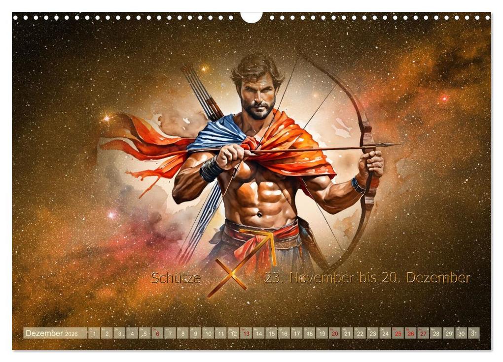 Weitere Ansicht: Galaktische Sternkreiszeichen (Wandkalender 2026 DIN A3 quer), CALVENDO Monatskalender | Calvendo, Claudia Kleemann