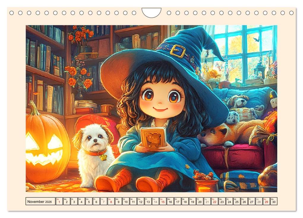 Weitere Ansicht: Kleine Hexen. Zauberhafte Mädchen mit magischen Kräften (Wandkalender 2026 DIN A4 quer), CALVENDO Monatskalender | Calvendo, Rose Hurley