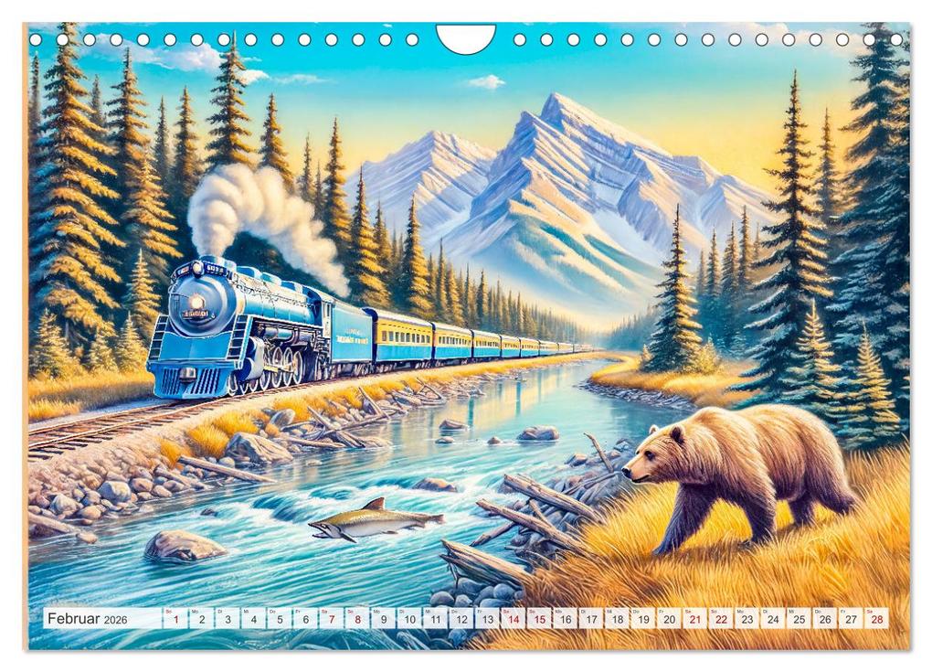 Weitere Ansicht: Faszination Eisenbahn - Lokomotiven und Landschaften der Welt (Wandkalender 2026 DIN A4 quer), CALVENDO Monatskalender | Calvendo, Anja Frost