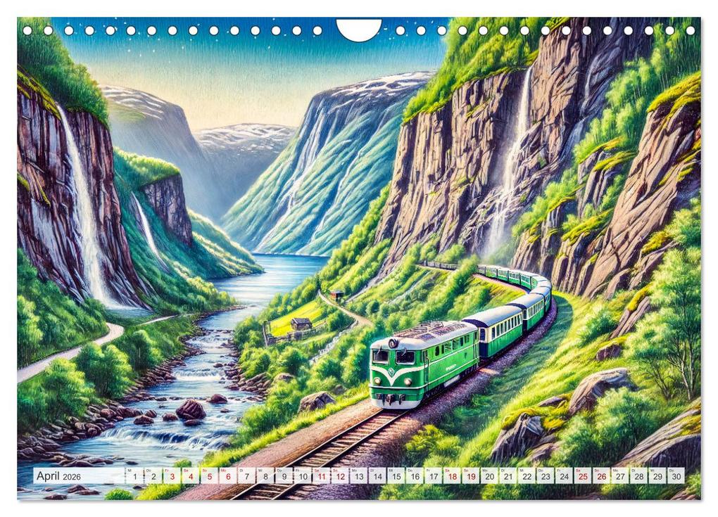 Weitere Ansicht: Faszination Eisenbahn - Lokomotiven und Landschaften der Welt (Wandkalender 2026 DIN A4 quer), CALVENDO Monatskalender | Calvendo, Anja Frost