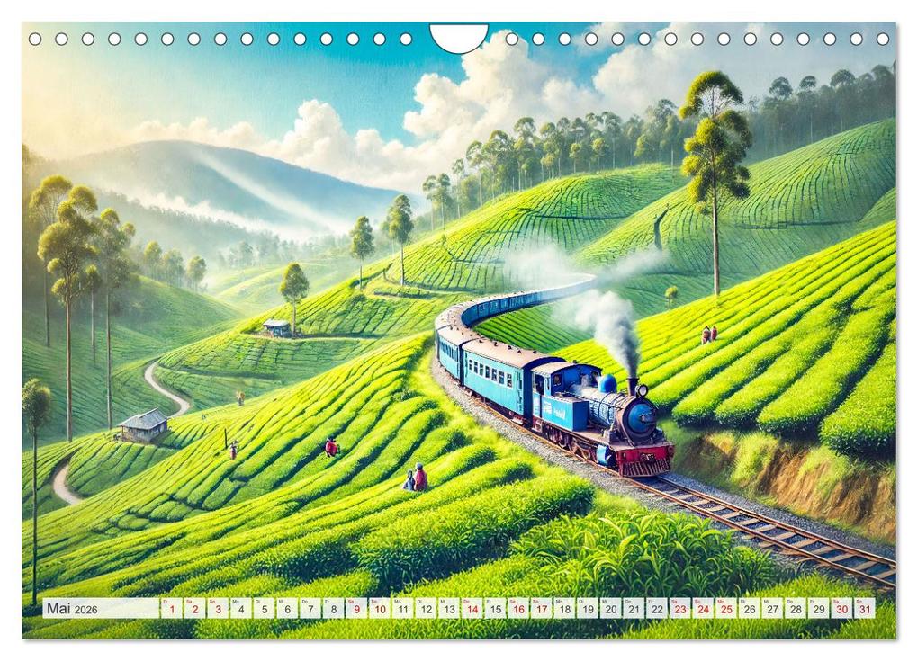 Weitere Ansicht: Faszination Eisenbahn - Lokomotiven und Landschaften der Welt (Wandkalender 2026 DIN A4 quer), CALVENDO Monatskalender | Calvendo, Anja Frost