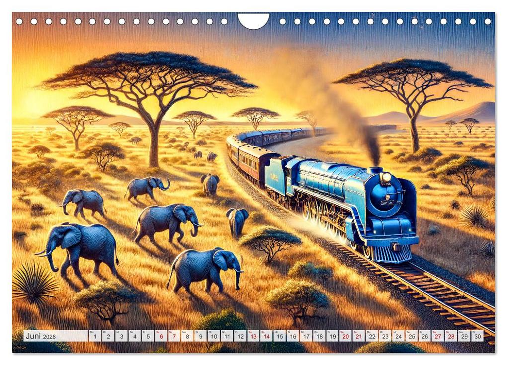 Weitere Ansicht: Faszination Eisenbahn - Lokomotiven und Landschaften der Welt (Wandkalender 2026 DIN A4 quer), CALVENDO Monatskalender | Calvendo, Anja Frost