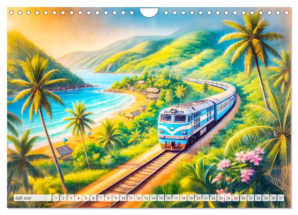 Weitere Ansicht: Faszination Eisenbahn - Lokomotiven und Landschaften der Welt (Wandkalender 2026 DIN A4 quer), CALVENDO Monatskalender | Calvendo, Anja Frost