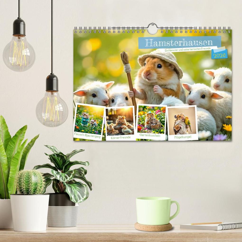 Weitere Ansicht: Hamsterhausen - Ein Hamster und seine tierischen Freunde (Wandkalender 2026 DIN A4 quer), CALVENDO Monatskalender | Calvendo, Fred Schimak