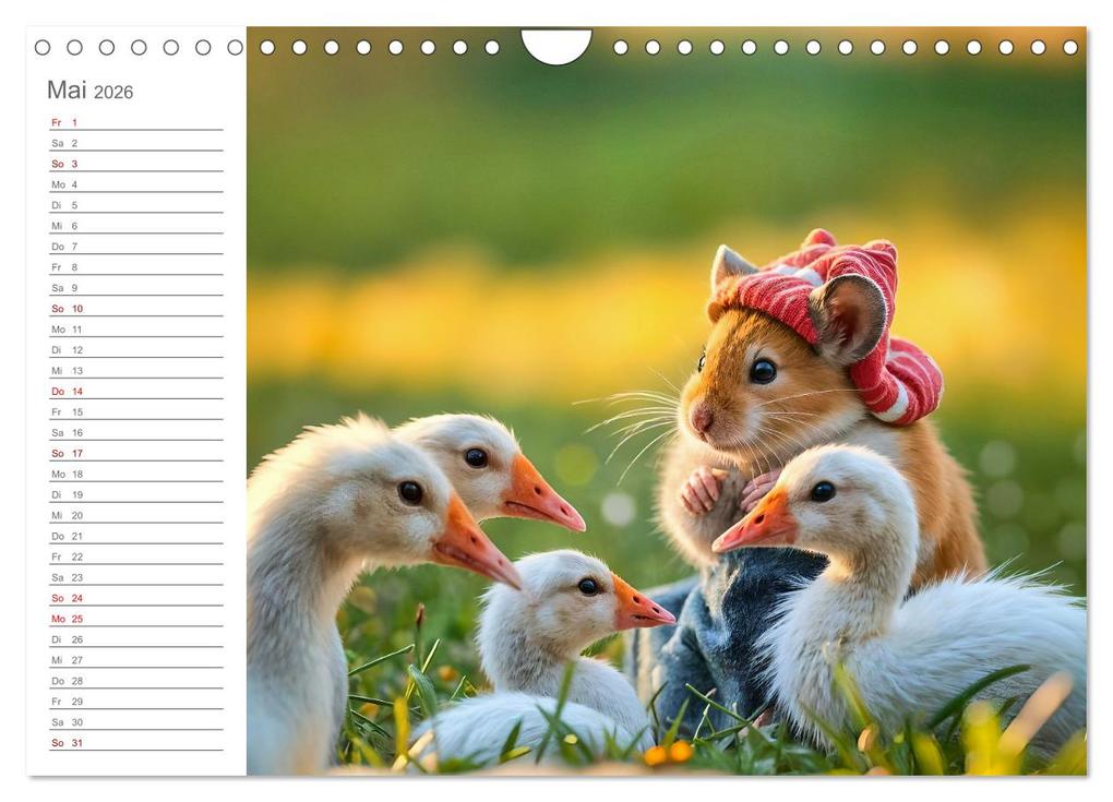 Weitere Ansicht: Hamsterhausen - Ein Hamster und seine tierischen Freunde (Wandkalender 2026 DIN A4 quer), CALVENDO Monatskalender | Calvendo, Fred Schimak
