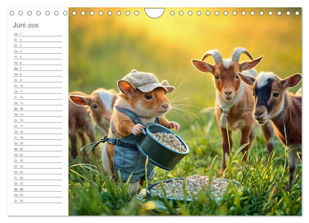 Weitere Ansicht: Hamsterhausen - Ein Hamster und seine tierischen Freunde (Wandkalender 2026 DIN A4 quer), CALVENDO Monatskalender | Calvendo, Fred Schimak