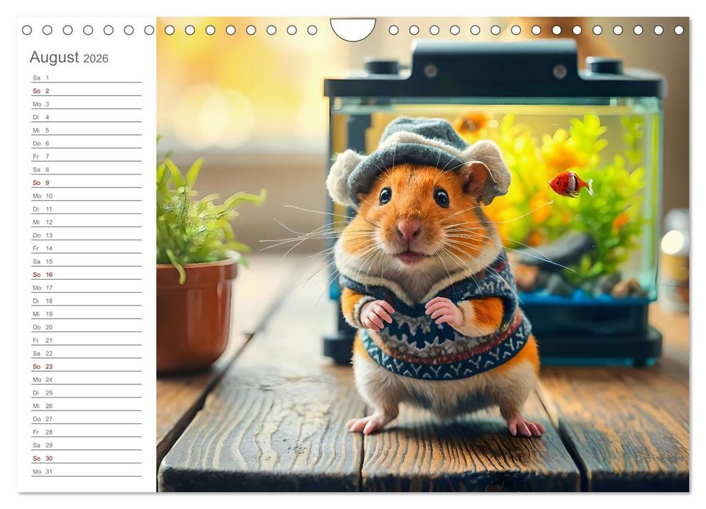 Weitere Ansicht: Hamsterhausen - Ein Hamster und seine tierischen Freunde (Wandkalender 2026 DIN A4 quer), CALVENDO Monatskalender | Calvendo, Fred Schimak