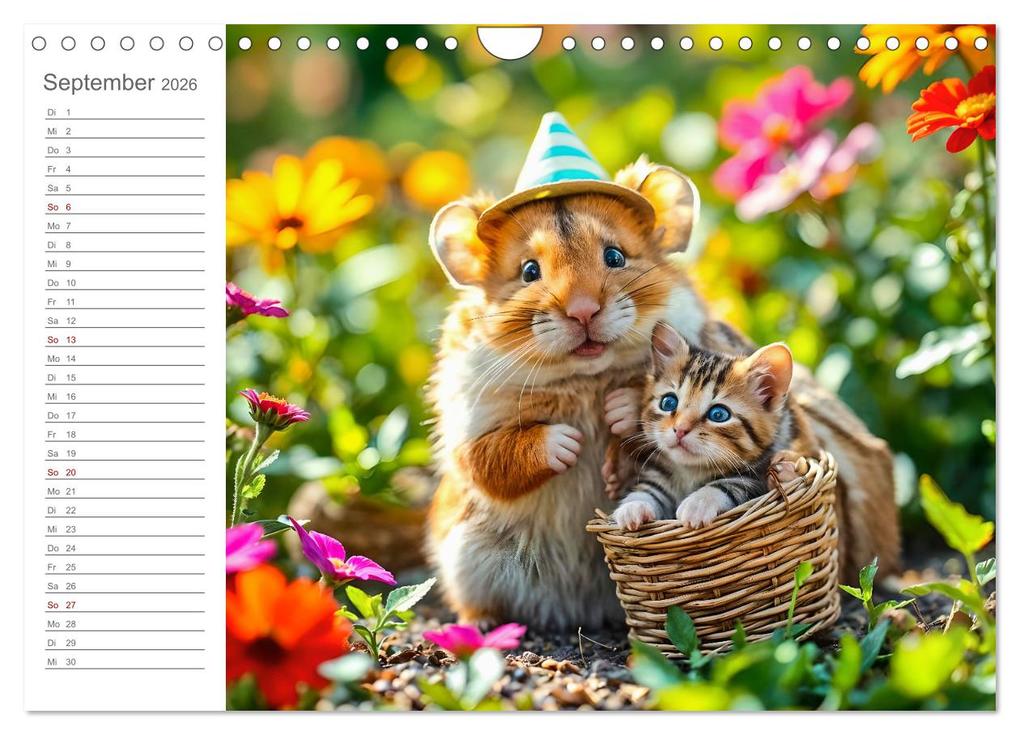 Weitere Ansicht: Hamsterhausen - Ein Hamster und seine tierischen Freunde (Wandkalender 2026 DIN A4 quer), CALVENDO Monatskalender | Calvendo, Fred Schimak