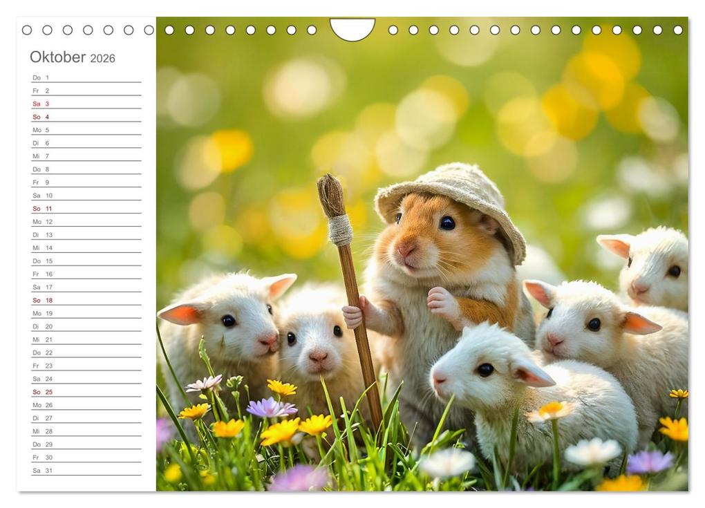 Weitere Ansicht: Hamsterhausen - Ein Hamster und seine tierischen Freunde (Wandkalender 2026 DIN A4 quer), CALVENDO Monatskalender | Calvendo, Fred Schimak