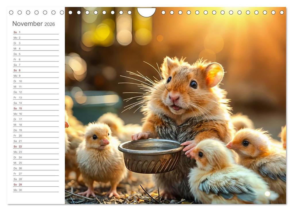 Weitere Ansicht: Hamsterhausen - Ein Hamster und seine tierischen Freunde (Wandkalender 2026 DIN A4 quer), CALVENDO Monatskalender | Calvendo, Fred Schimak
