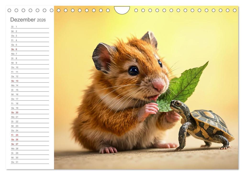 Weitere Ansicht: Hamsterhausen - Ein Hamster und seine tierischen Freunde (Wandkalender 2026 DIN A4 quer), CALVENDO Monatskalender | Calvendo, Fred Schimak