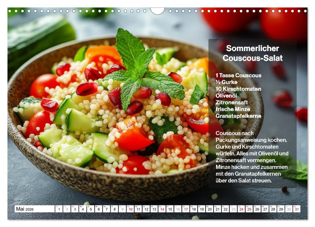 Weitere Ansicht: Veganes Soulfood - Leichte vegan Rezepte für jeden Monat (Wandkalender 2026 DIN A3 quer), CALVENDO Monatskalender | Calvendo
