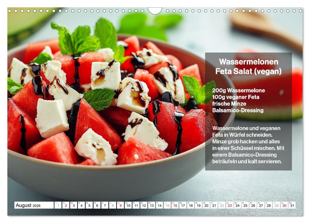 Weitere Ansicht: Veganes Soulfood - Leichte vegan Rezepte für jeden Monat (Wandkalender 2026 DIN A3 quer), CALVENDO Monatskalender | Calvendo