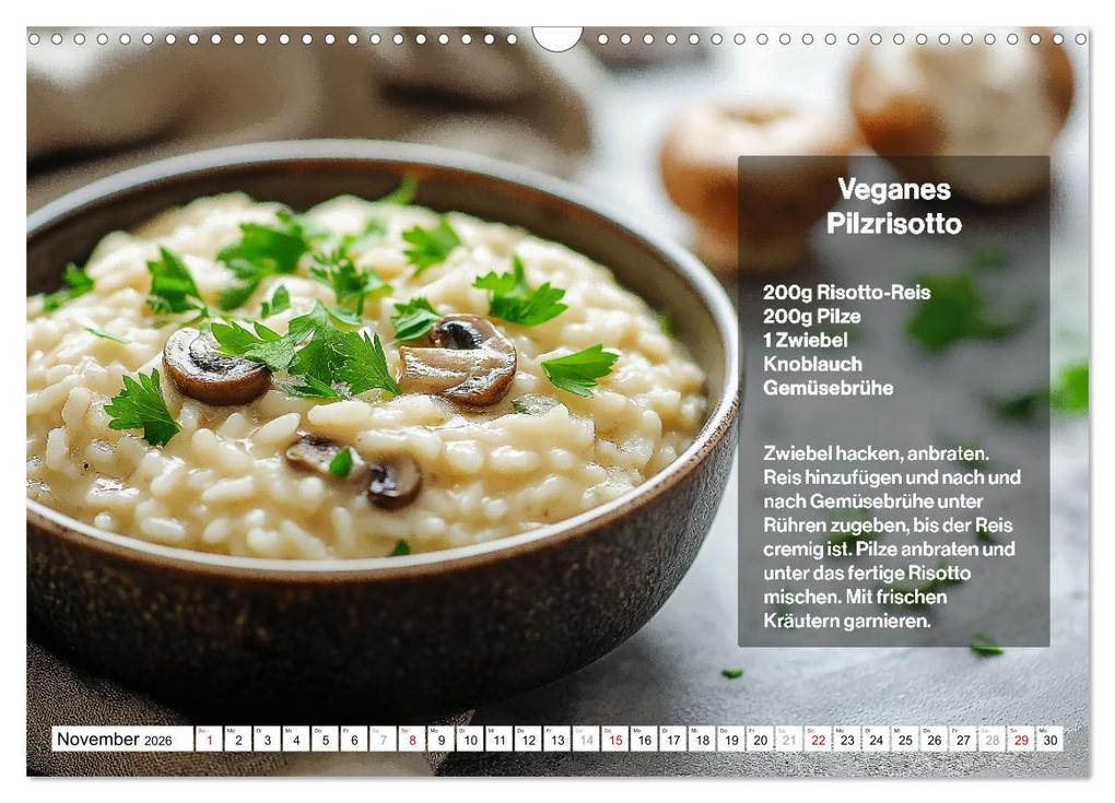 Weitere Ansicht: Veganes Soulfood - Leichte vegan Rezepte für jeden Monat (Wandkalender 2026 DIN A3 quer), CALVENDO Monatskalender | Calvendo