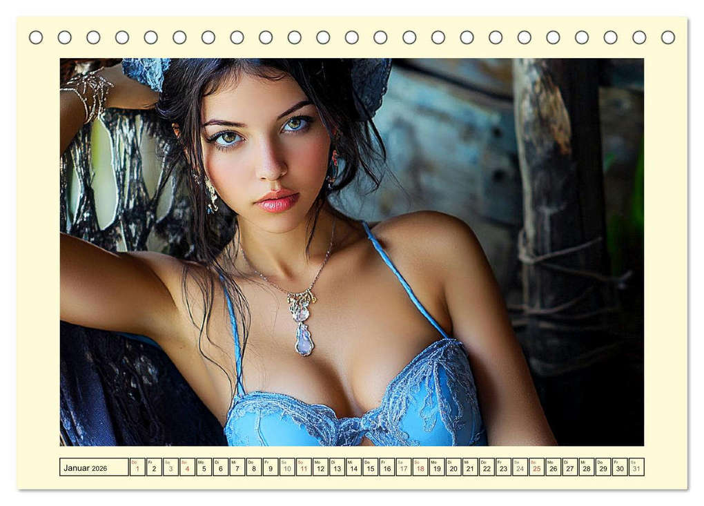 Weitere Ansicht: Sinnlich in Dessous. Die Kunst der verführerischen Eleganz (Tischkalender 2026 DIN A5 quer), CALVENDO Monatskalender | Rose Hurley, Calvendo