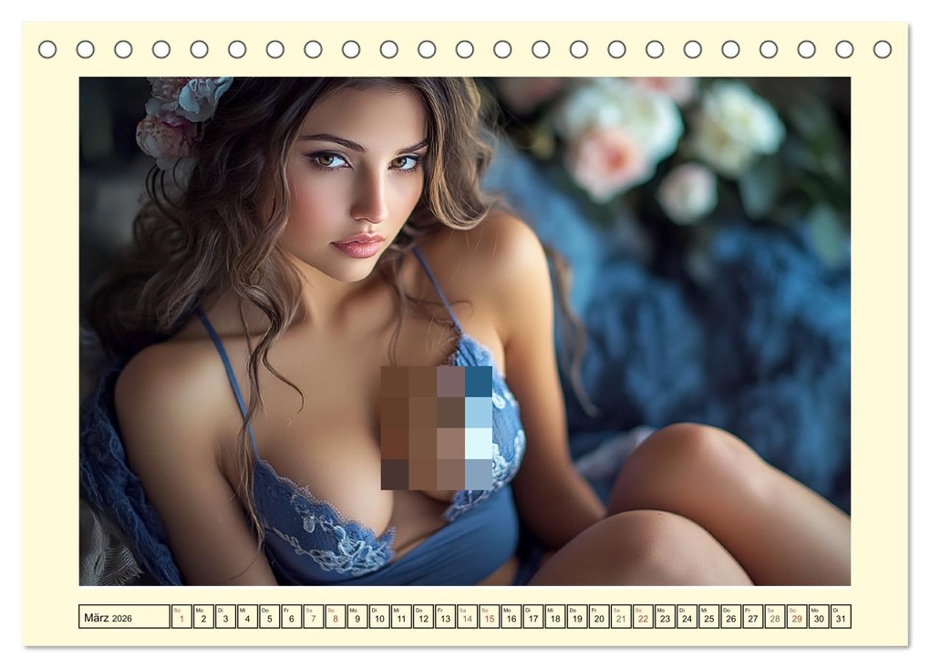 Weitere Ansicht: Sinnlich in Dessous. Die Kunst der verführerischen Eleganz (Tischkalender 2026 DIN A5 quer), CALVENDO Monatskalender | Rose Hurley, Calvendo